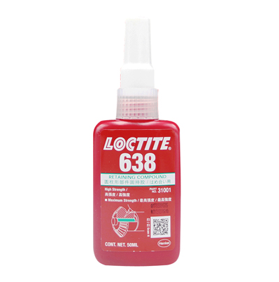 乐泰638胶水 Loctite638圆柱形固持胶 轴承密封厌氧胶 50ml