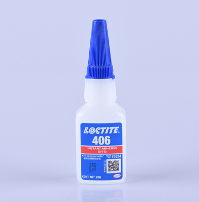 乐泰406胶水 多用途胶粘剂loctite406瞬间胶粘橡胶塑料纸张20g