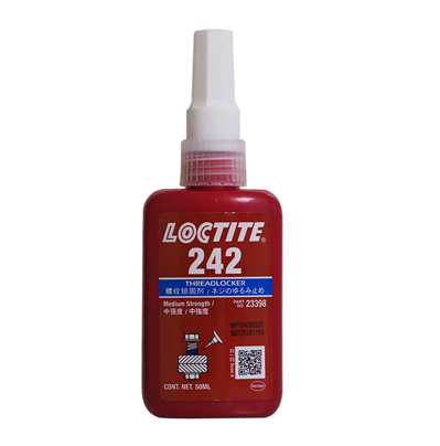 乐泰242厌氧胶 Loctite242螺纹紧固剂 蓝色螺丝防松胶水 50ml/250ml